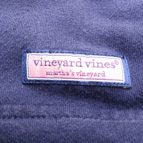 Vineyard Vines Navy Fleece Quarter-Zip Preppy Coastal Pullover Women’s S Classic - Picture 7 of 9